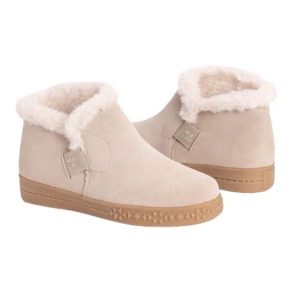 MUK LUKS Stone Street West End Wool-Blend Ankle Boot in Stone- Women - Picture 1 of 16